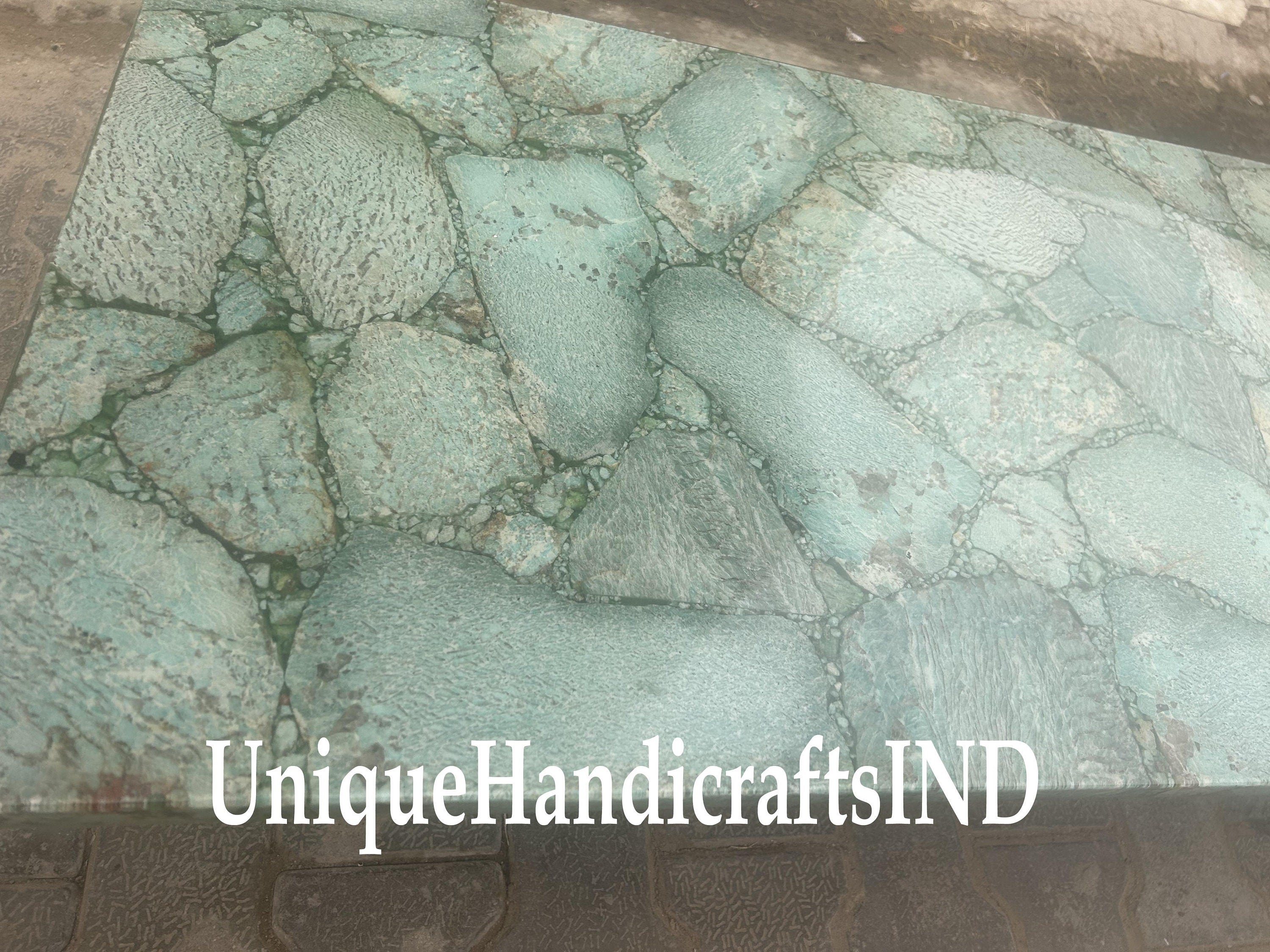 Amazonite  Countertop, Kitchen & Dining Countertop, Gemstone Bathroom Vanity Countertops, Amazonite Table top Home Decor Furniture Unique Handicrafts IND