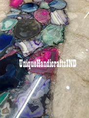Coffee Table top ,Mix Agate stone  table top,Semi Precious Gemstone Table top ,Handmade Living room Furniture For Home Decor Unique Handicrafts IND