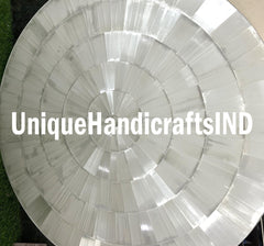 Selenite Coffee Table top ,Selenite Stone Sun Burst Table Top, Luxury Gem Stone Furniture Home & Living Room Decor Furniture Unique Handicrafts IND