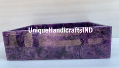 Amyhtehst Natural Stones Wash Basin  , Purple Amyhtehst Stone Sink Wash Basin Counter Top Random Amethyst Stone ,Bathroom & kitchen Décor Unique Handicrafts IND