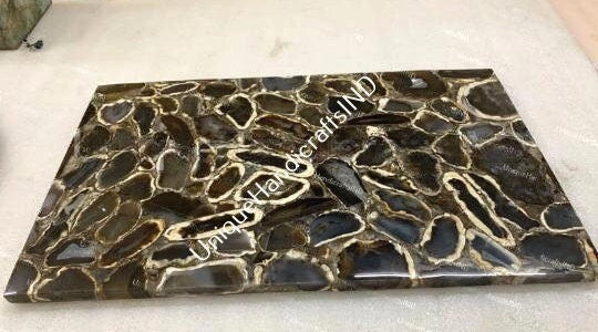 Stone Coffee Table Top Agate for Luxury, fashionable and modern dining room furniture, modern living room dining table top Slabs Unique Handicrafts IND