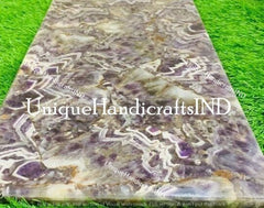 Amethyst Agate Stone Table Top, Coffee, End, Console Table Kitchen Counter Top, Decor Mystical Stone Unique Handicrafts IND