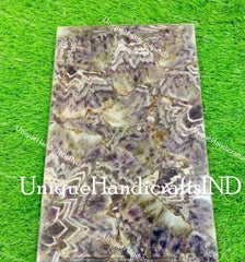 Amethyst Agate Stone Table Top, Coffee, End, Console Table Kitchen Counter Top, Decor Mystical Stone Unique Handicrafts IND