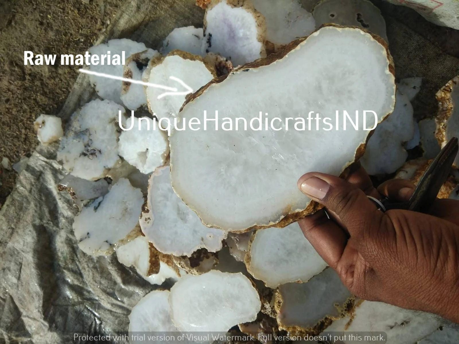 Crystal Quartz Round Center Table Top, Agate Table Light, Geode Stone Coffee Table Top Interior Gift Her Unique Handicrafts IND