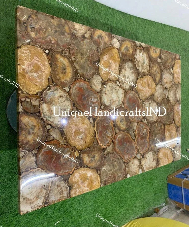Petrified Wood Kitchen Countertops ,Kitchen Island, Bar Counters, Gorgeous Kitchens AGATE PRECIOUS STONE Countertops,Semi Precious Gem Stone Unique Handicrafts IND