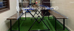 Epoxy Table Top / Wooden Epoxy Dining Table Top / Blue Ocean River Epoxy Table / Rectangular wood table Handmade rustic end tables Unique Handicrafts IND