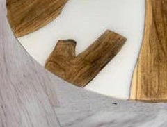 White Epoxy Table, Epoxy River Table, Round Wood & Epoxy Table, Epoxy River Table, Round Wooden Design Handmade Furniture For Home Décor Unique Handicrafts IND
