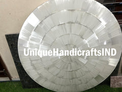 Selenite Coffee Table top ,Selenite Stone Sun Burst Table Top, Luxury Gem Stone Furniture Home & Living Room Decor Furniture Unique Handicrafts IND