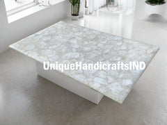 Translucent Kitchen Island, Quartz Kitchen Countertops, Quartz Backlighting, Countertops, Crystal White Agate Stone for Bar Countertop Unique Handicrafts IND