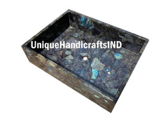 Sink For Bathroom & Kitchen Decor With Labradorite Semi Precious Crystal Stone Arts /Miniature Sink Basin Faucets Bathroom Accessory Unique Handicrafts IND