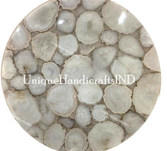 Agate Coffee Table Top/Side Table/Round Corner Table/ Garden Furniture Unique Handicrafts IND