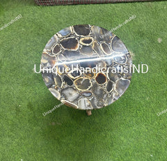 Agate Table Top Handmade Interiors, Coffee, Center, Dining, Side Table Indoor and Outdoor Decor Gift Her wedding Unique Handicrafts IND