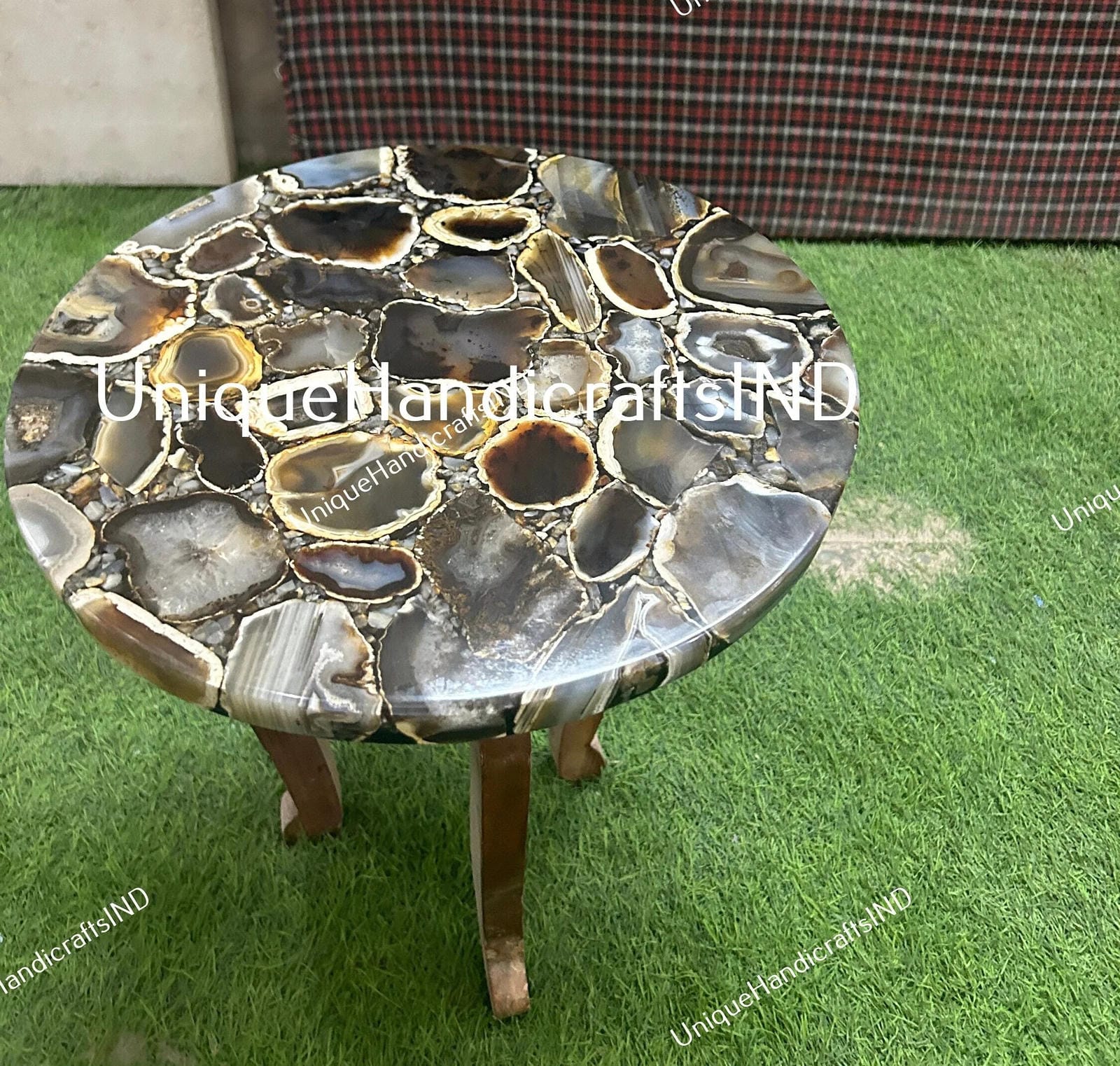 Agate Table Top Handmade Interiors, Coffee, Center, Dining, Side Table Indoor and Outdoor Decor Gift Her wedding Unique Handicrafts IND