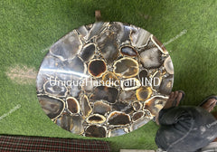 Agate Table Top Handmade Interiors, Coffee, Center, Dining, Side Table Indoor and Outdoor Decor Gift Her wedding Unique Handicrafts IND