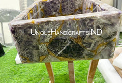 Natural Amethyst Sink / Amethyst Stone WashBasin (Customisable) Unique Handicrafts IND