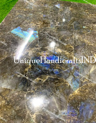 Bathroom Countertop Sink Vanity Slab With Labradorite Semi Precious Stone Handmade Furniture Home Decor Unique Handicrafts IND