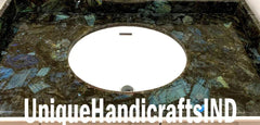 Bathroom Countertop Sink Vanity Slab With Labradorite Semi Precious Stone Handmade Furniture Home Decor Unique Handicrafts IND