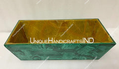 Malachite Jewelry Box / Ring Storage & Organization Marble Malachite Gemstone Box / Personalized Wedding Gifts For Loves Ones Unique Handicrafts IND