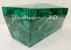 Malachite Jewelry Box / Ring Storage & Organization Marble Malachite Gemstone Box / Personalized Wedding Gifts For Loves Ones Unique Handicrafts IND