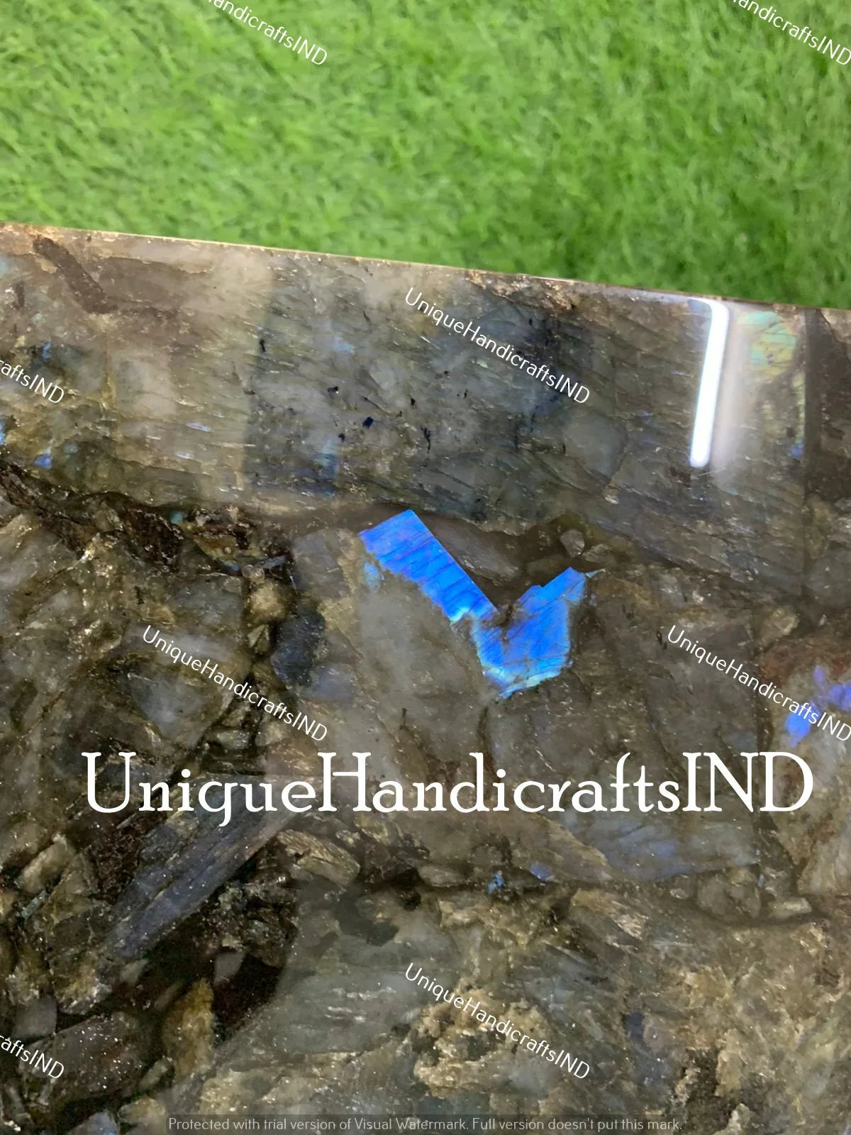 Bathroom Countertop Sink Vanity Slab With Labradorite Semi Precious Stone Handmade Furniture Home Decor Unique Handicrafts IND