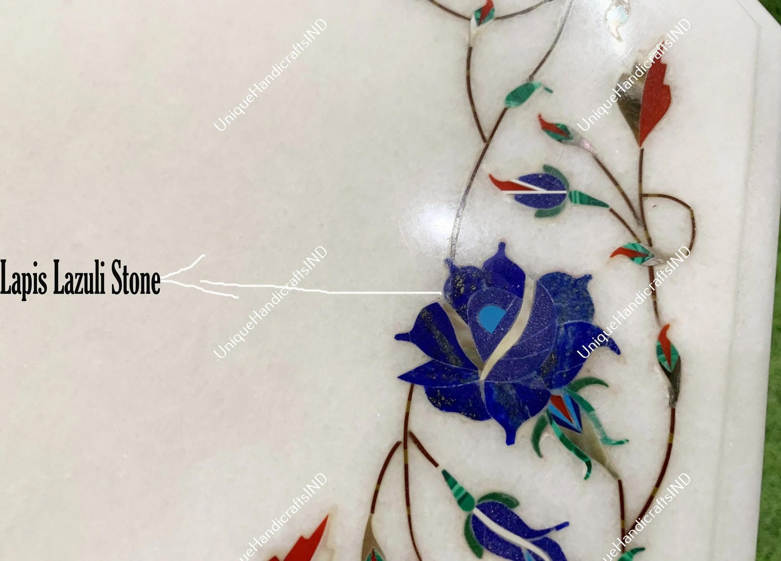 Marble coffee table, Marble table top, Pietra Dura Lapis Semi Precious floral Art decorative Table Top, home decor Furniture For Gift Him Unique Handicrafts IND