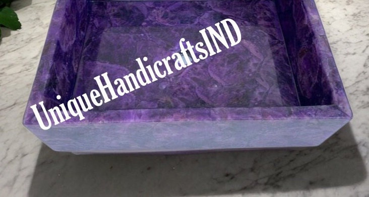 Natural Amethyst Stone Sink, Countertop Wash Basin, Wash basin bathroom decor, Crystal Agate Stone Sink, New Home Bathroom Decor Sink Unique Handicrafts IND