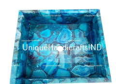 Washbasin With Blue Agate Gemstone Art ,Mid Century Antique Countertop Basin sink For Bathroom & Farmhouse Decor Interior Unique Handicrafts IND
