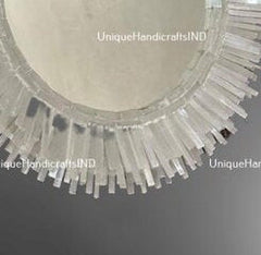 Luxury Gem stone Mirror , Selenite Stone Mirror, Selenite Mirrors, Selenite Crystal Mirrors, Home Living Decors Unique Handicrafts IND