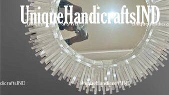 Luxury Gem stone Mirror , Selenite Stone Mirror, Selenite Mirrors, Selenite Crystal Mirrors, Home Living Decors Unique Handicrafts IND