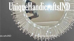 Luxury Gem stone Mirror , Selenite Stone Mirror, Selenite Mirrors, Selenite Crystal Mirrors, Home Living Decors Unique Handicrafts IND