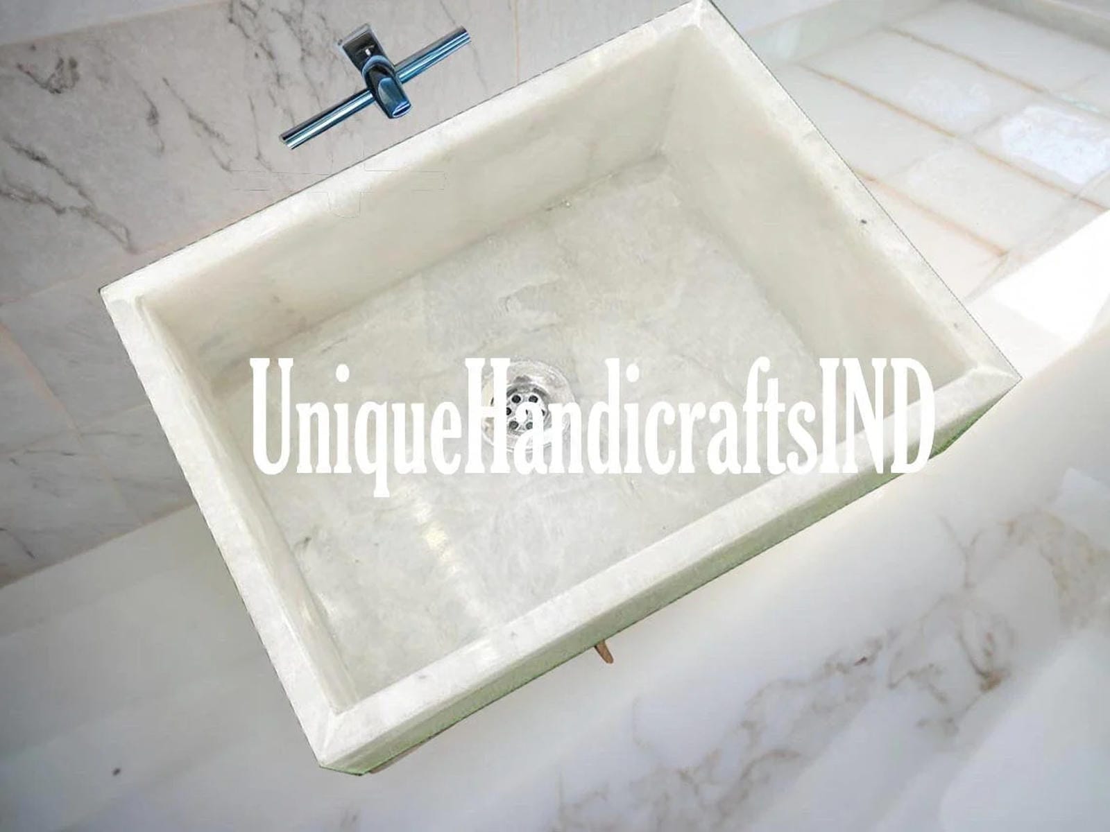 Quartz Sink / Stone Wash Basin / Natural Agate Sink / Wash Basin / Stone Sink / Agate Stone Sink For Kitchen Decor Handmade Interior Arts Unique Handicrafts IND