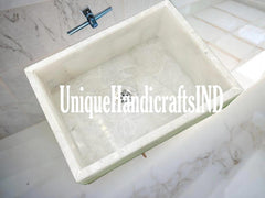 Quartz Sink / Stone Wash Basin / Natural Agate Sink / Wash Basin / Stone Sink / Agate Stone Sink For Kitchen Decor Handmade Interior Arts Unique Handicrafts IND