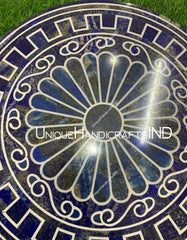 Lapis Lazuli Table Top | Luxury Blue Gemstone Furniture | Unique Stone Accent Table Unique Handicrafts IND