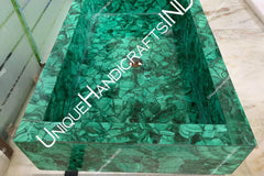 Malachite Bathroom Sink Inlay Stone Art / Stones Counter Top Vanity Sink / Rectangle Wash Basin Kitchen & bathroom Sink Unique Handicrafts IND