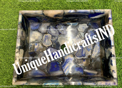 Stone Sink/ Geode Natural stone Bathroom sink and wash basin / Blue Agate Geode Sink / Nice Bathroom decor / Geode Wash Basin / Home Decor Unique Handicrafts IND