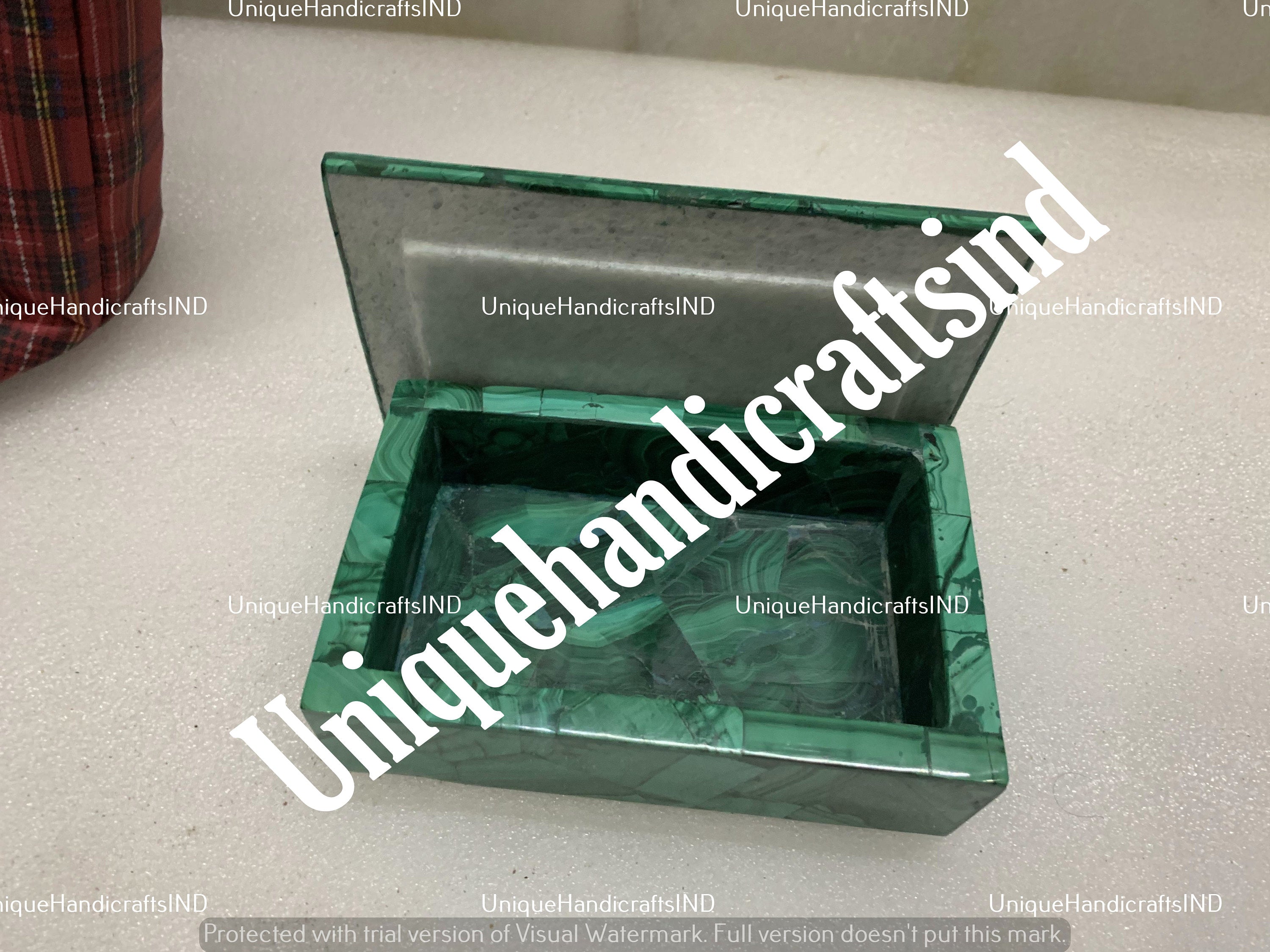 Jewelry Box, Malachite Green Stone Marble Jewelry Box, Marble Keepsake Box, Decorative Box , Accents, Made In India Handmade Gift For Her Unique Handicrafts IND
