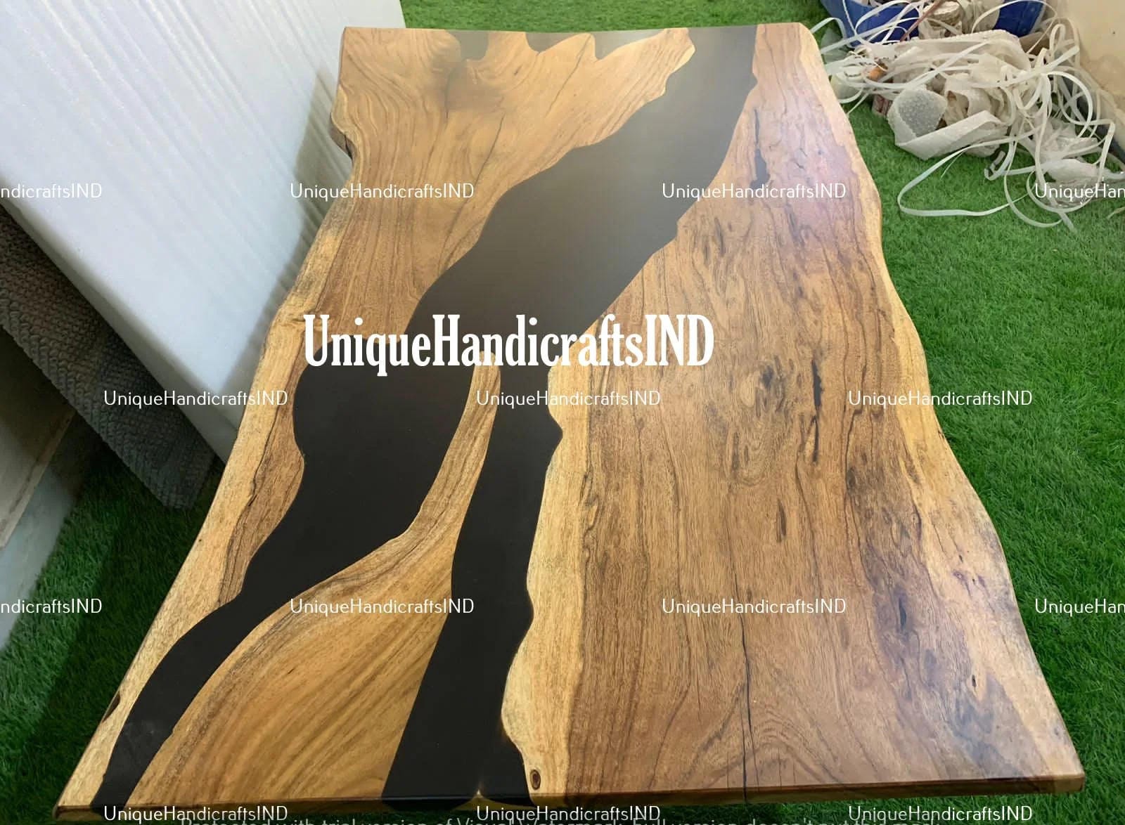 Live Edge Table, Black Epoxy Resin Table, Kitchen Table, Walnut Slab, Live Edge Dining Table Handmade Epoxy Countertops Furniture Unique Handicrafts IND