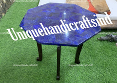 Blue Lapis Lazuli Table Top, Lapis Lazuli Coffee Table, Lapis Lazuli Side Table, Stone Coffee Table, Blue Table Top, Lapis Dining Table Tops Unique Handicrafts IND