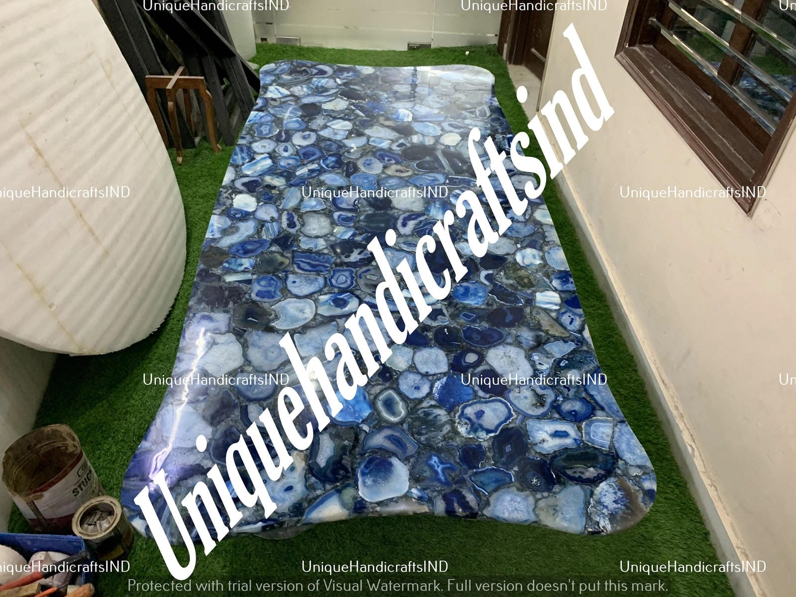 Kitchen Countertop ,Blue Stone Kitchen Island Bar, Custom Agate Stone Wall Panel, Personalized Bathroom Vanity Island Countertops Unique Handicrafts IND