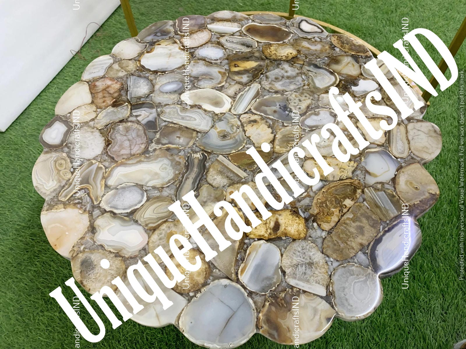 Marble Agate Table Top / Agate Table Top / Semi Precious Stone Table Top / Coffee Table Top / Coffee - Dinning Table Top Unique Handicrafts IND