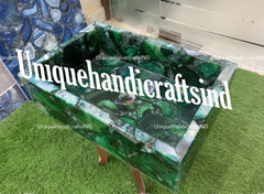 Natural Green Agate Sink Wash Basin, Quartz Stone Wash Basin, Wash Basin, Stone Sink, Agate Stone Sink For Kitchen Unique Handicrafts IND