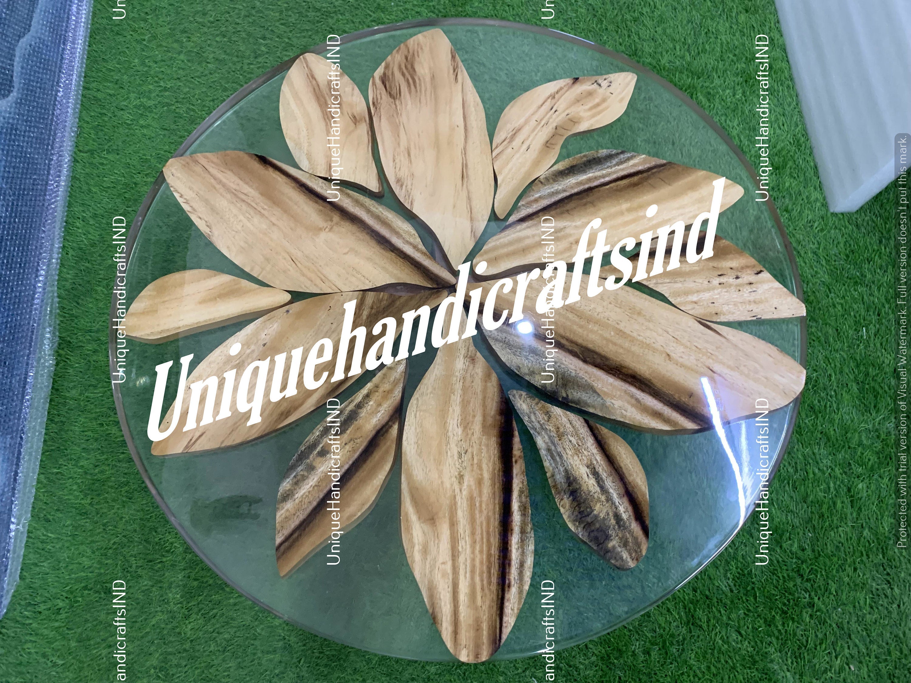 Epoxy Table Top, center Table Epoxy Resin River Table, Natural Wood Unique Handicrafts IND