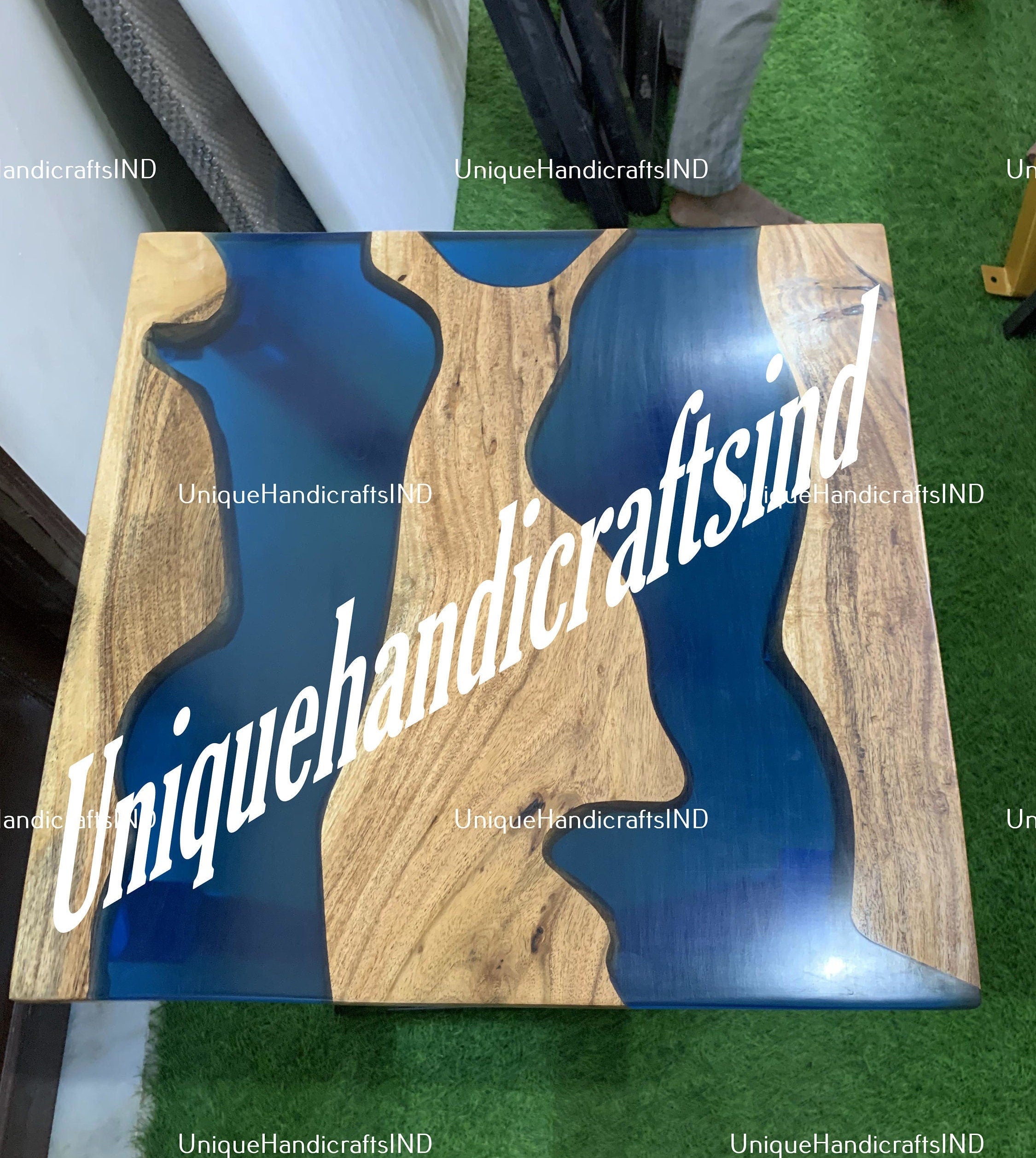 Square Epoxy Coffee Table / Epoxy Resin Coffee Table Handmade Work Unique Handicrafts IND
