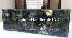 Wash Basin With Labradorite Crystal Stone Arts/ Handmade Customizable Sink/Bathroom Countertop sink Unique Handicrafts IND
