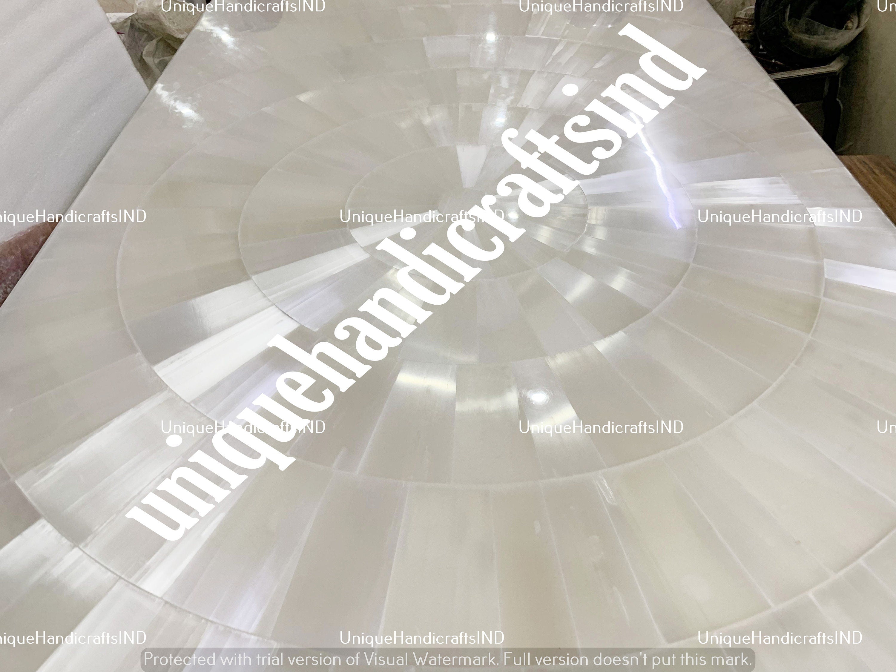 Stunning Selenite Gemstone Dining Table, Console Bar Table, Selenite Crystal Stone Table, Outdoor Table, Modern Arts Table, Hallway Decors Unique Handicrafts IND