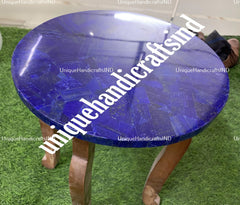 Blue Lapis Lazuli Table Top, Stone Coffee Table, Lapis Lazuli Coffee Table, Lapis Lazuli Side Table, Blue Table Top, Lapis Dining Table Unique Handicrafts IND