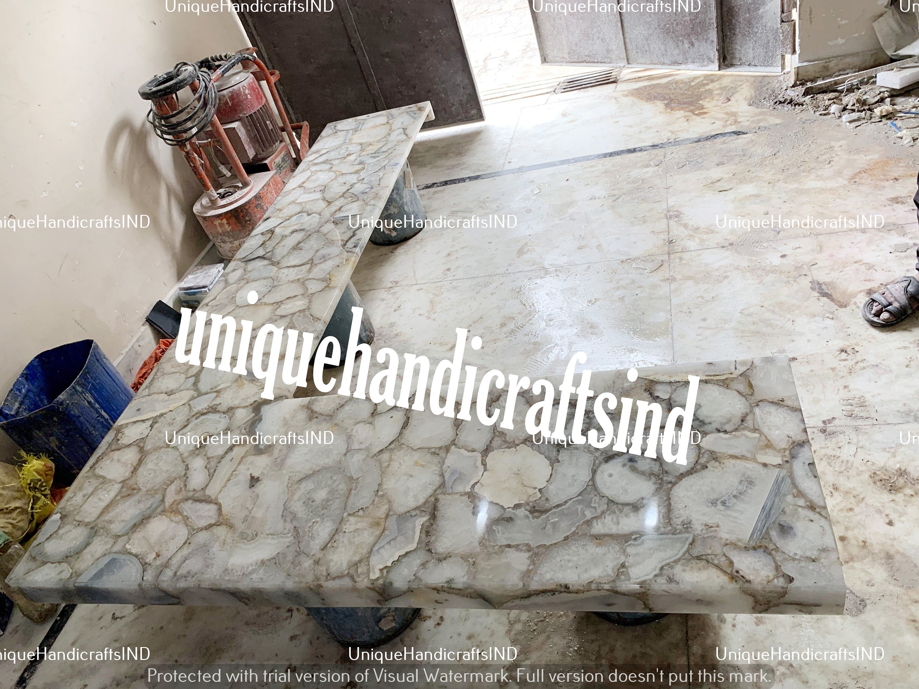 Custom Bar counter top L shape ,Stone Slab Counter/ L Shape Vanity Top Slab / Slab Kitchen Counter Slab Top/Dining top Bar & Kitchen Decor Unique Handicrafts IND