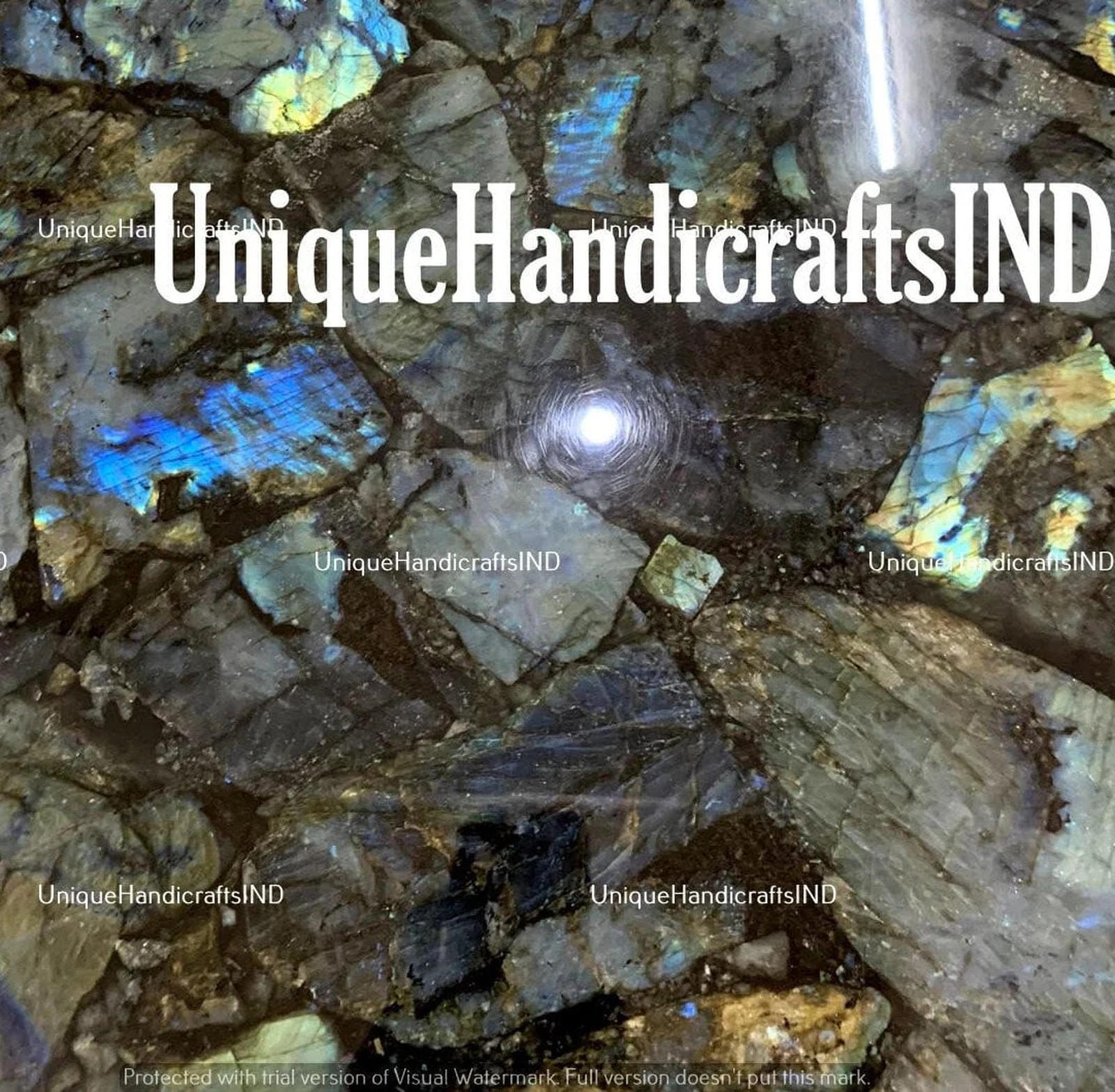 Sink With Labradorite Gemstone Countertop, Bathroom Vanity Tops, Kitchen & bathroom Decor Accessories Unique Handicrafts IND