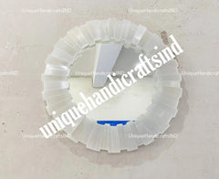 Luxury Wall Mirror | Selenite Mirror | Elegant Makeup & Vanity Design | High Quality Wavy Reflection Decor Unique Handicrafts IND