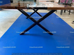 Epoxy Coffee Table, Black Epoxy Table Top, Wooden Table Top, Custom Epoxy River Table Top, Resin Dining Table, Epoxy Dining Table Home Decor Unique Handicrafts IND